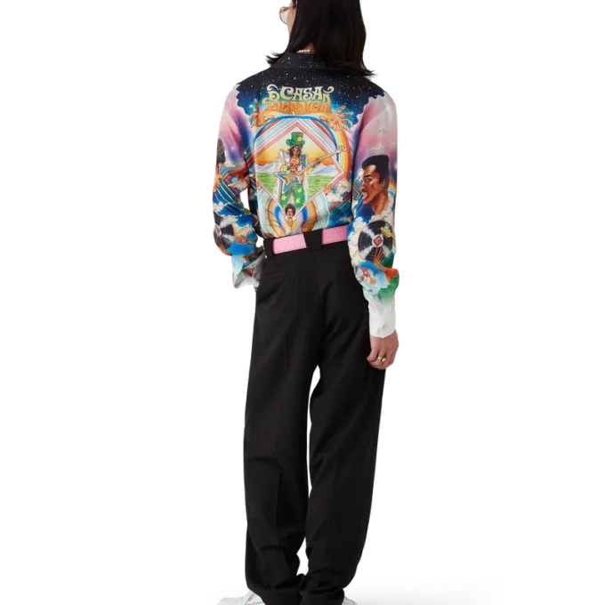 Camicia in seta a maniche lunghe La Musique