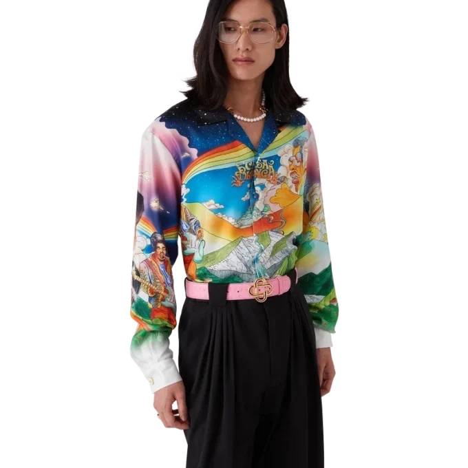 Camicia in seta a maniche lunghe La Musique