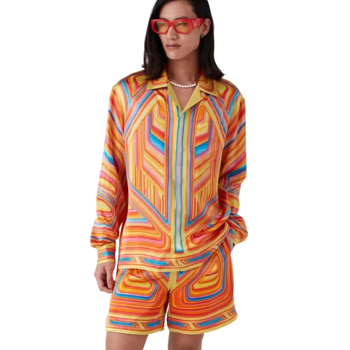 Camicia in seta a maniche lunghe Low Rider Camicia in seta a maniche lunghe Low Rider