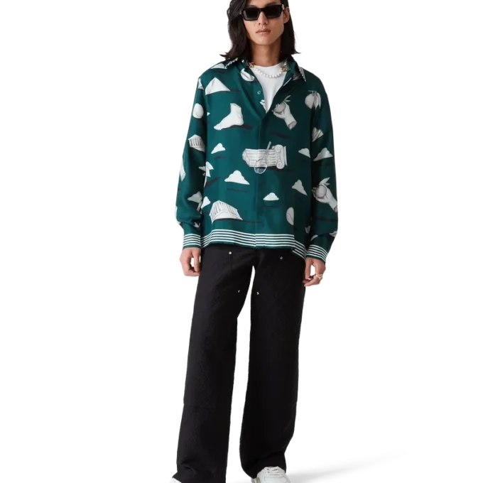 Camicia in seta a maniche lunghe Metaphysical