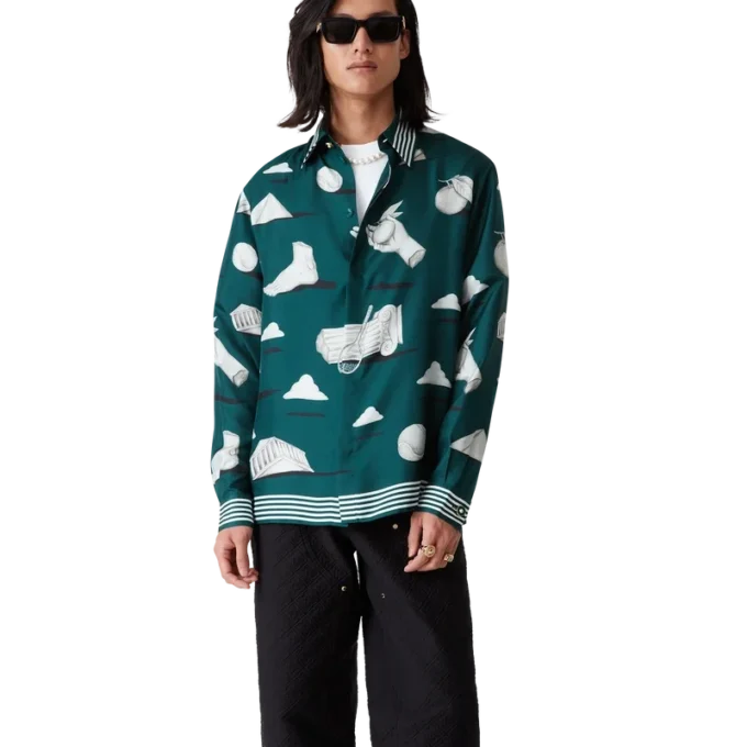 Camicia in seta a maniche lunghe Metaphysical