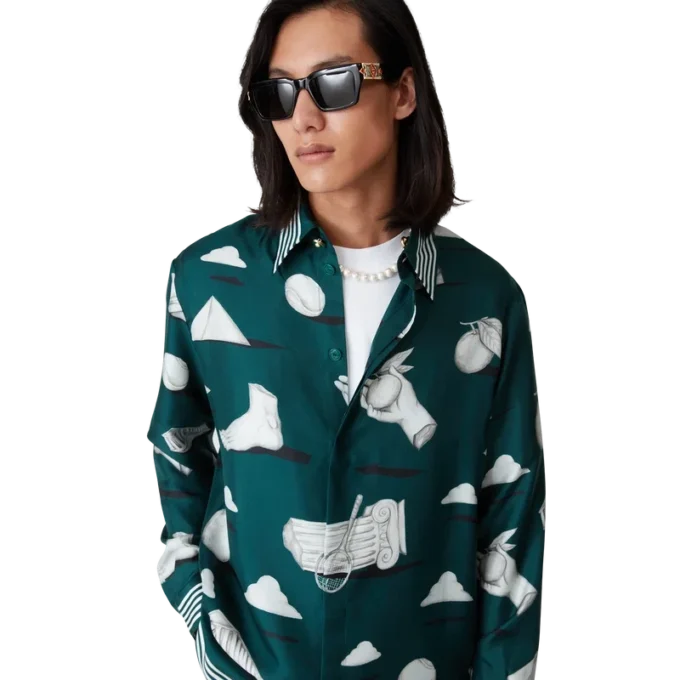 Camicia in seta a maniche lunghe Metaphysical