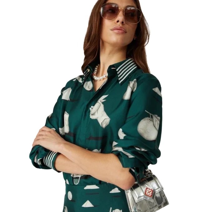 Camicia in seta a maniche lunghe Metaphysical