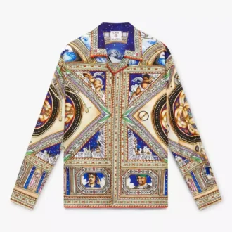 Camicia in seta a maniche lunghe Plafond Orne De Musique