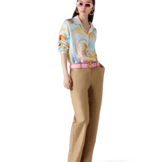 Camicia in seta a maniche lunghe Psychedelic Nirvana