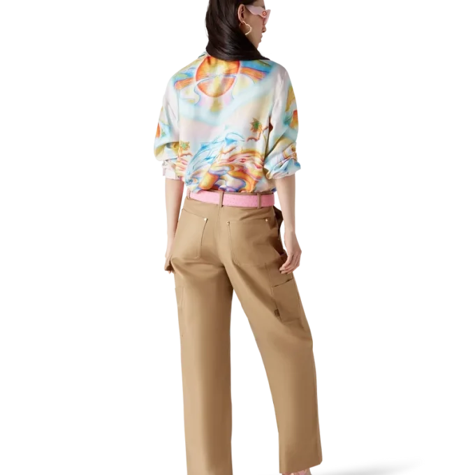 Camicia in seta a maniche lunghe Psychedelic Nirvana