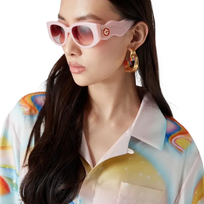 Camicia in seta a maniche lunghe Psychedelic Nirvana