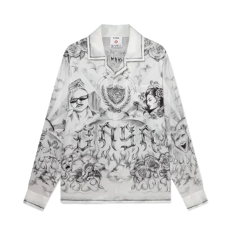 Camicia in seta a maniche lunghe Tattoo