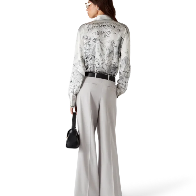 Camicia in seta a maniche lunghe Tattoo