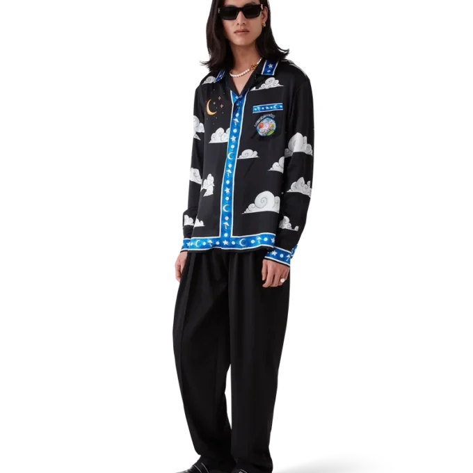 Camicia in seta a maniche lunghe The Four Elements Camicia in seta a maniche lunghe The Four Elements