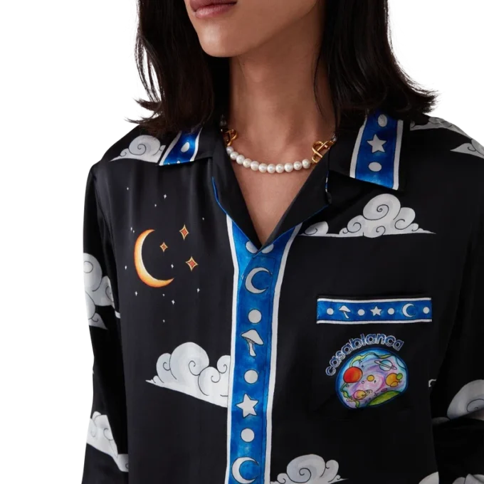 Camicia in seta a maniche lunghe The Four Elements Camicia in seta a maniche lunghe The Four Elements