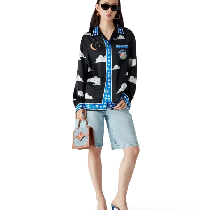 Camicia in seta a maniche lunghe The Four Elements Camicia in seta a maniche lunghe The Four Elements