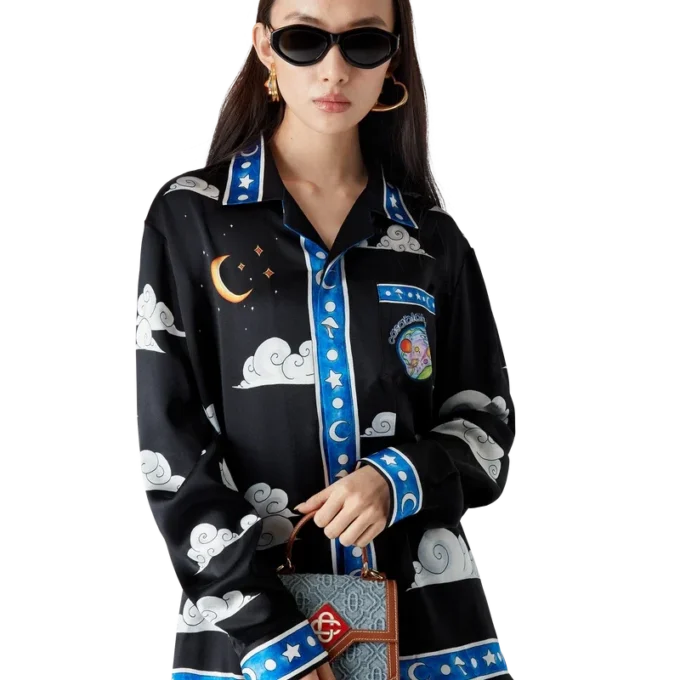 Camicia in seta a maniche lunghe The Four Elements Camicia in seta a maniche lunghe The Four Elements