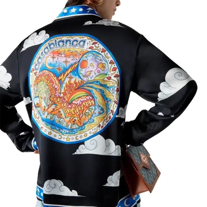 Camicia in seta a maniche lunghe The Four Elements Camicia in seta a maniche lunghe The Four Elements