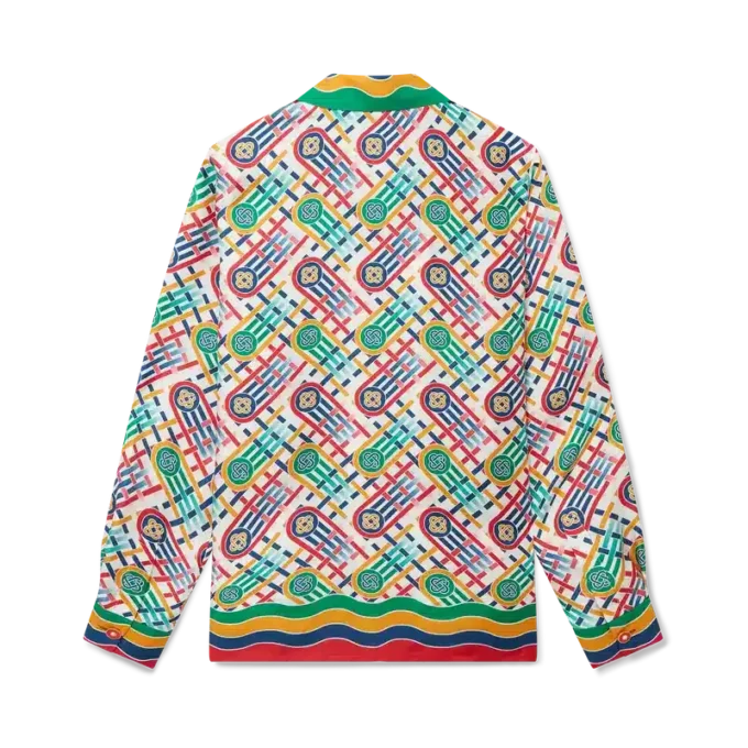 Camicia in seta con monogramma Tennis Camicia in seta con monogramma Tennis