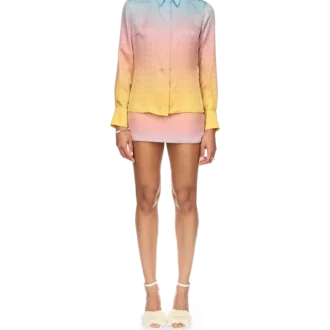 Camicia in seta con sfumature Ping Pong