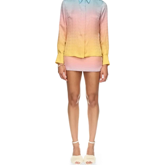 Camicia in seta con sfumature Ping Pong