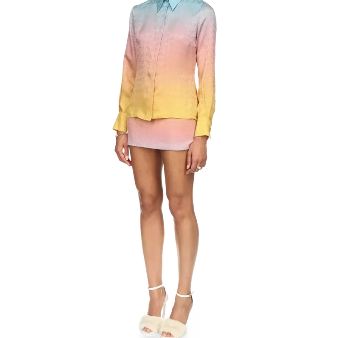 Camicia in seta con sfumature Ping Pong