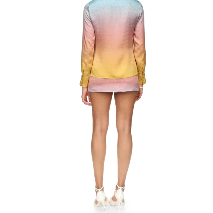 Camicia in seta con sfumature Ping Pong