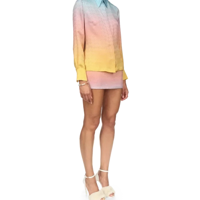 Camicia in seta con sfumature Ping Pong