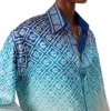Camicia in seta jacquard sfumato