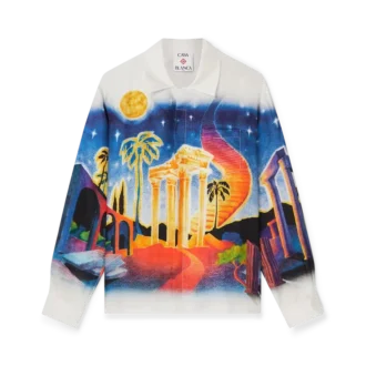 Camicia in seta Midnight Acropolis