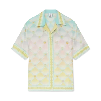 Camicia in twill di seta a maniche corte Candy Icons in pantaloncini