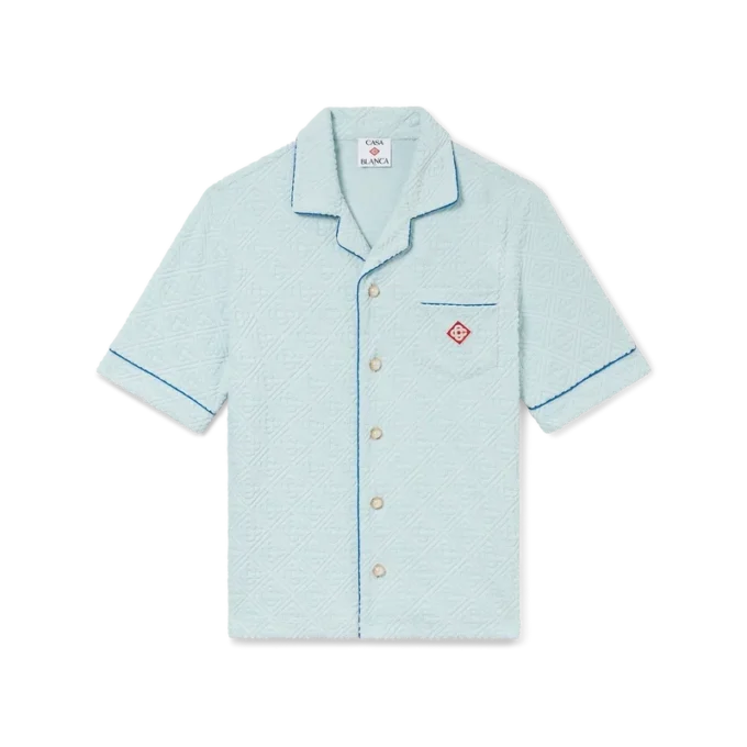 Camicie a maniche corte in spugna Monogram in pantaloncini