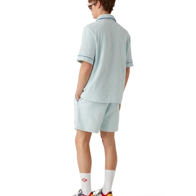 Camicie a maniche corte in spugna Monogram in pantaloncini