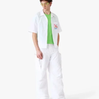 Camicie a maniche corte ricamate Collage D’icones Graphiques