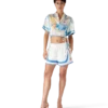 Camicie corte in seta con pantaloncini Fuji Dream
