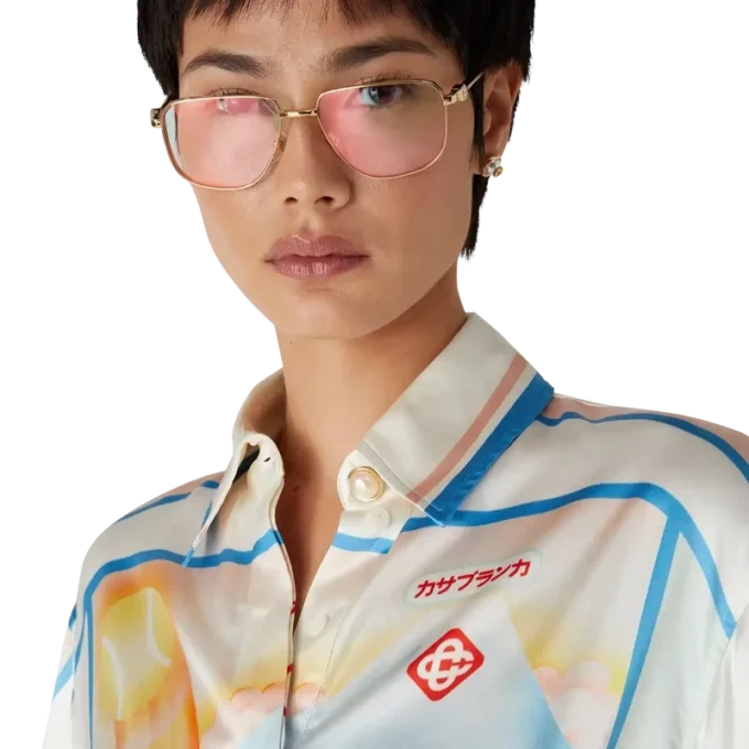 Camicie corte in seta con pantaloncini Fuji Dream