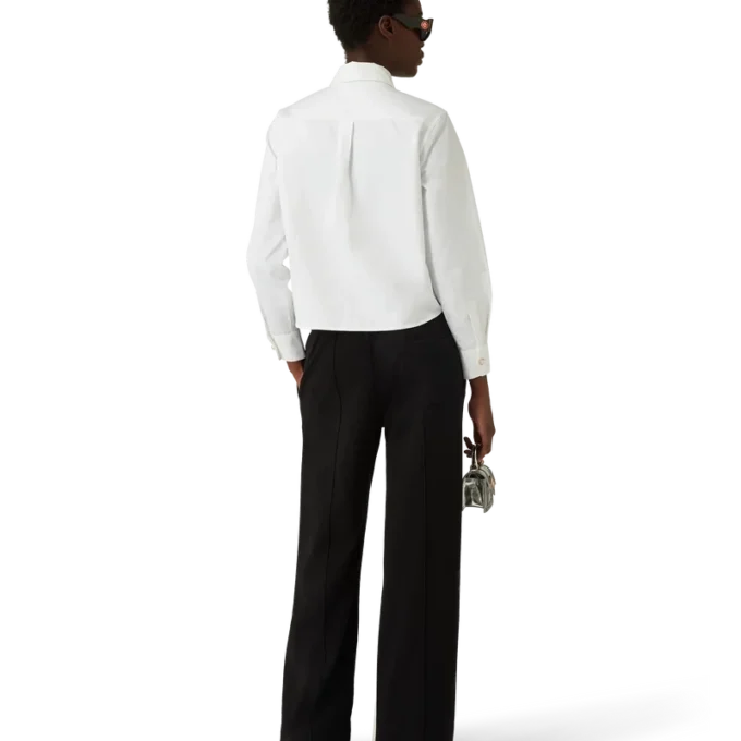 Camicie in cotone con toppa a forma di diamante e perla Camicie in cotone con toppa a forma di diamante e perla