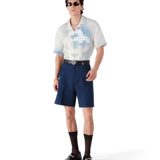 Camicie in lino a maniche corte con pois