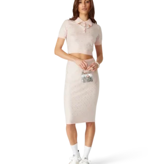 Camicie in maglia con monogramma in cristallo