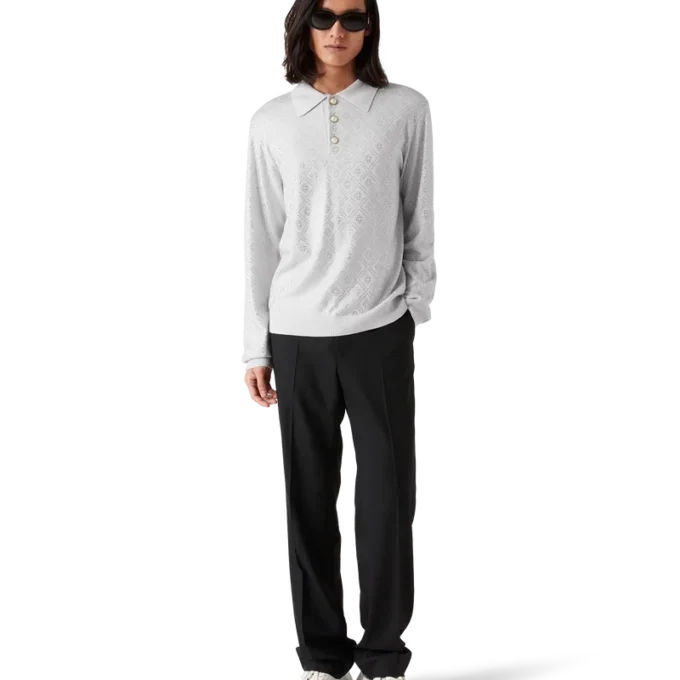 Camicie in maglia con monogramma in cristallo