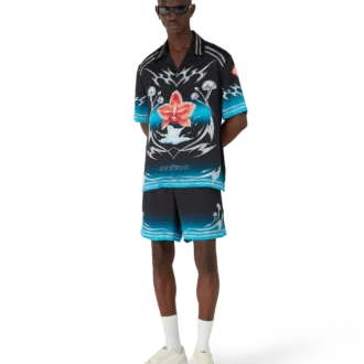 Camicie in raso di seta a maniche corte Blades