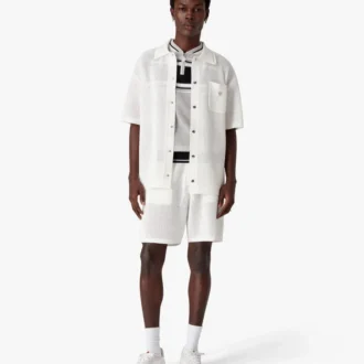 Camicie in rete a maniche corte bianche