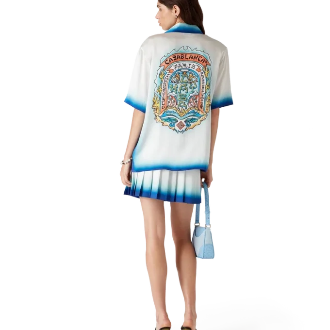 Camicie in seta a maniche corte per pantaloncini Casa Way Skate