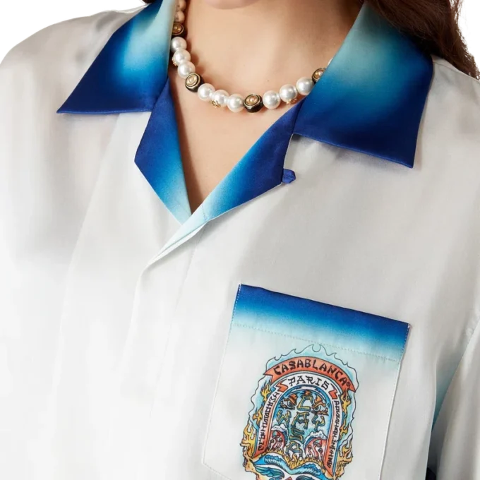 Camicie in seta a maniche corte per pantaloncini Casa Way Skate