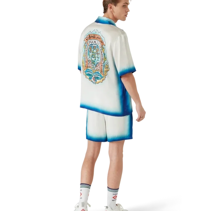 Camicie in seta a maniche corte per pantaloncini Casa Way Skate