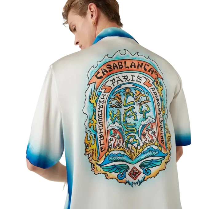 Camicie in seta a maniche corte per pantaloncini Casa Way Skate