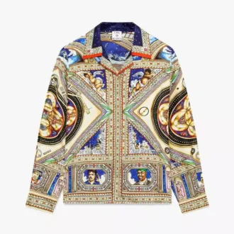 Camicie in seta a maniche lunghe con collo cubano “Take Me to Church”