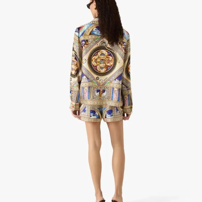 Camicie in seta a maniche lunghe con collo cubano “Take Me to Church”