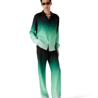 Camicie in seta a maniche lunghe con jacquard Gradient Ping Pong