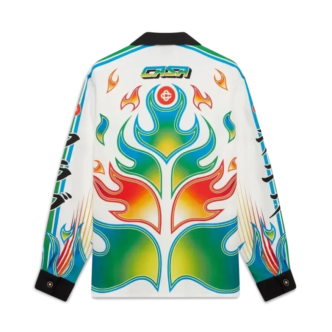 Camicie in twill di seta a maniche lunghe Flame Laurel