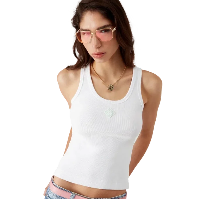 Canotta in jersey a costine