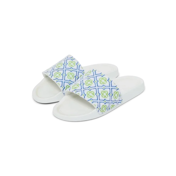 Ciabatte da piscina Monogram bianche da uomo