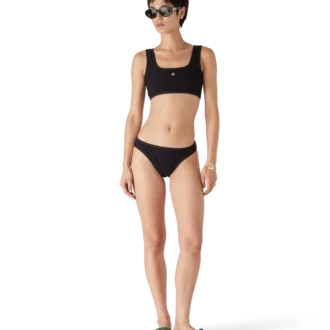 Ciabatte da donna in spugna ricamata verde