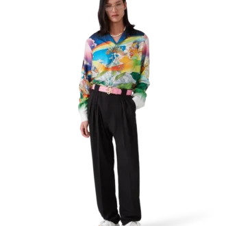 Cintura con logo CC in rilievo rosa